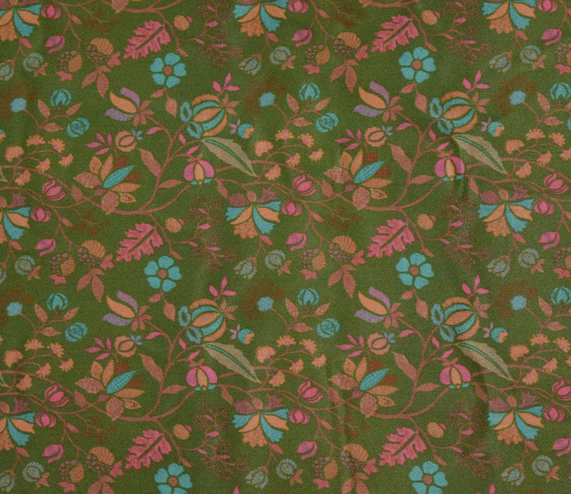Leaf Pattern Digital Printed Pure Pashmina Fabric