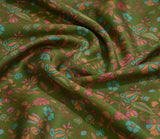 Leaf Pattern Digital Printed Pure Pashmina Fabric