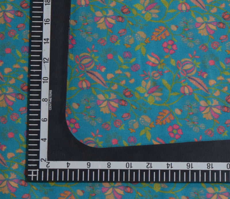 Leaf Pattern Digital Printed Pure Pashmina Fabric