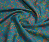 Leaf Pattern Digital Printed Pure Pashmina Fabric