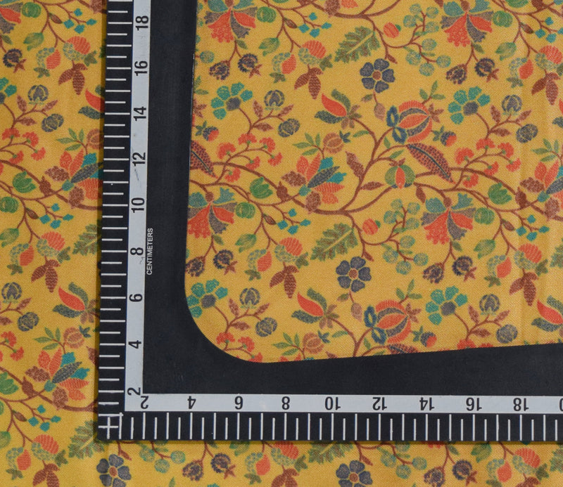 Leaf Pattern Digital Printed Pure Pashmina Fabric