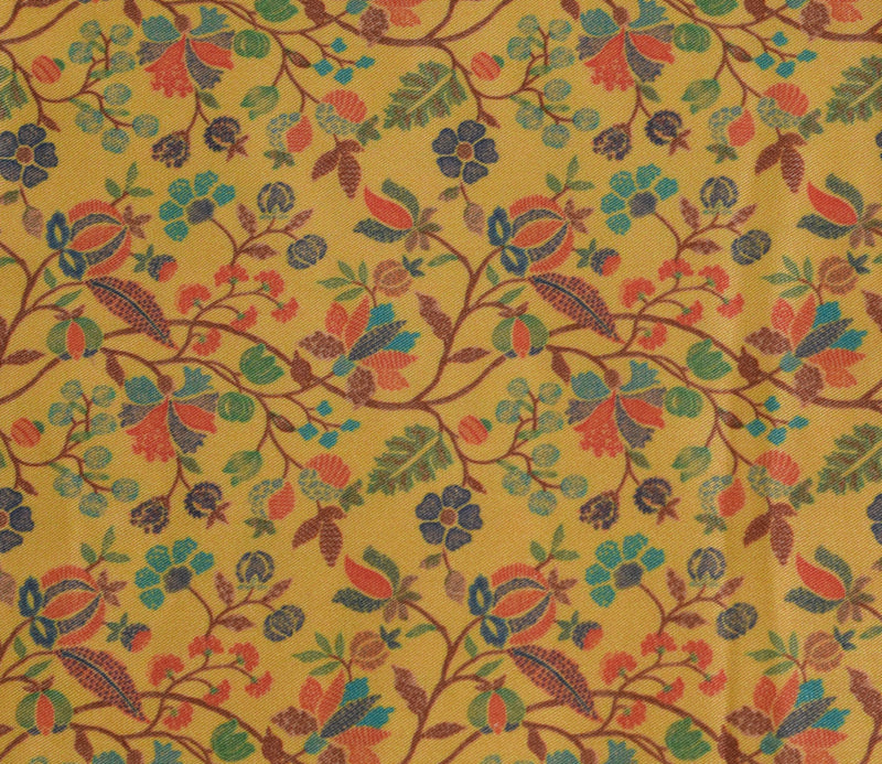 Leaf Pattern Digital Printed Pure Pashmina Fabric