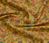 Leaf Pattern Digital Printed Pure Pashmina Fabric