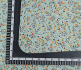 Green Color Floral Pattern Digital Printed Pure Pashmina Fabric