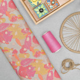 Multi Colour Abstract Screen Printed Cotton Fabric