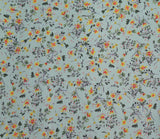 Green Color Floral Pattern Digital Printed Pure Pashmina Fabric