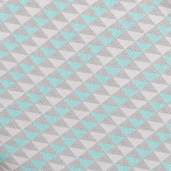 Blue and Grey Small Screen Printed Cotton Fabric
