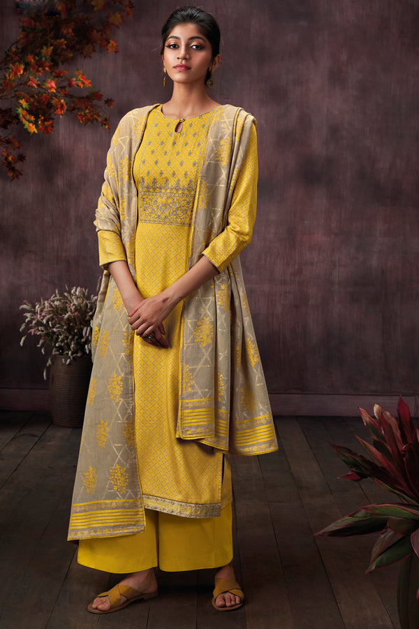 Premium Cotton Printed Kurta with Jacquard Dupatta