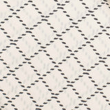 Black and Cream Checkered Screen Printed Cotton Fabric