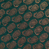 Green Woven Paisely Pattern Banarasi Fabric