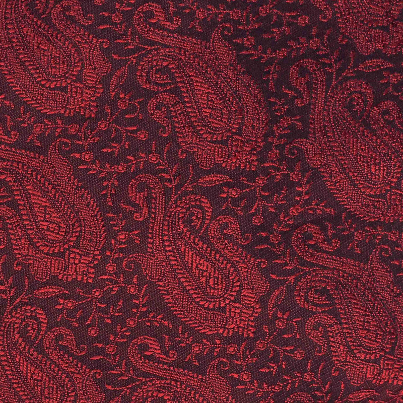 Red Paisely Pattern Banarasi Fabric