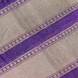 Purple Geometric Pattern Woven Zari Banarasi Fabric