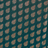 Green Leaf Pattern Banarasi Fabric