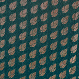 Green Leaf Pattern Banarasi Fabric
