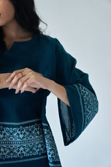 At Ease Teal Blue Linen Co-ord Set