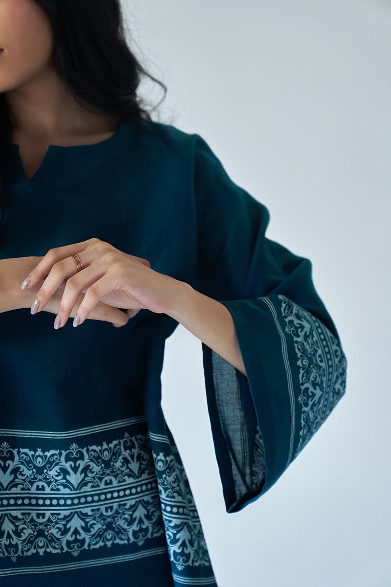 At Ease Teal Blue Linen Co-ord Set