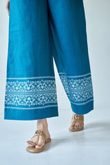 At Ease Teal Blue Linen Co-ord Set