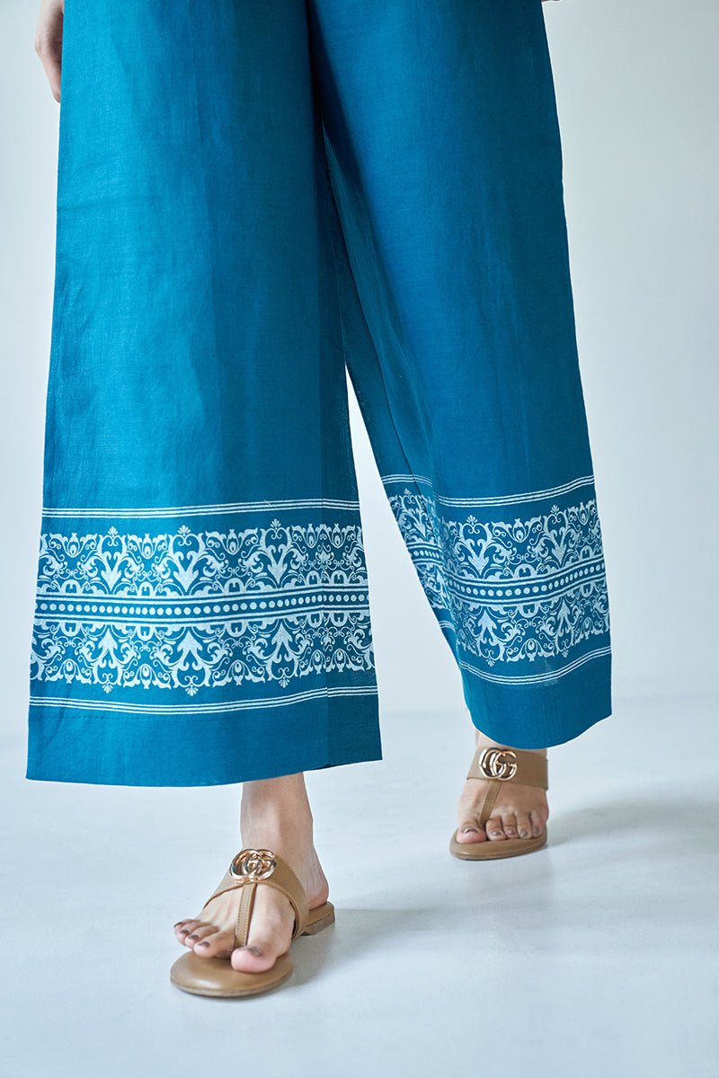 At Ease Teal Blue Linen Co-ord Set
