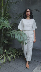 Light Doeskin Woven Linen Co-ord Set