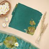 Green Bemberg Silk Embroidered Top With Viscose Silk Jacquard Dupatta